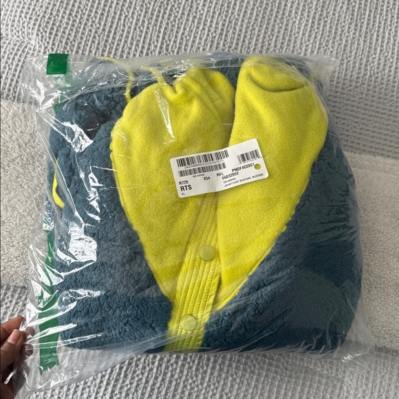 NWT FREE PEOPLE FP MOVEMENT fall to rise fleece quarter zip jacket mustard M - Picture 7 of 7